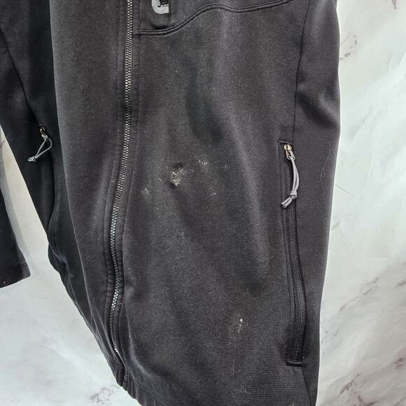 North Face Jacket Mens Large Black Fleece Full Zip Mid Layer Lightweight Hooded - Picture 5 of 15